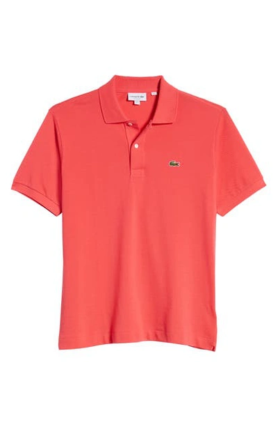 Shop Lacoste L1212 Regular Fit Pique Polo In Sirop Pink