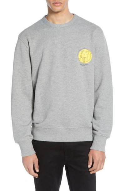 Shop Rag & Bone Year Of The Pig Graphic Sweatshirt In Heather Grey