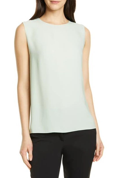 Shop Theory Continuous Silk Shell In Opal Green