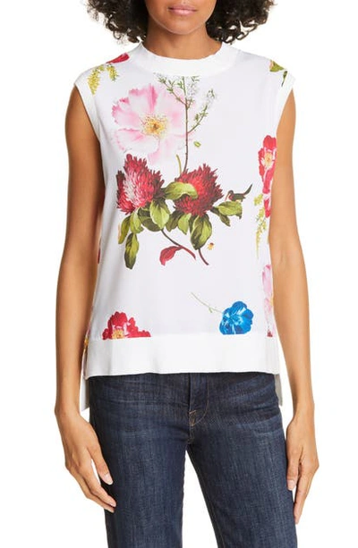 Shop Ted Baker Silenaa Floral Sleeveless Top In Ivory