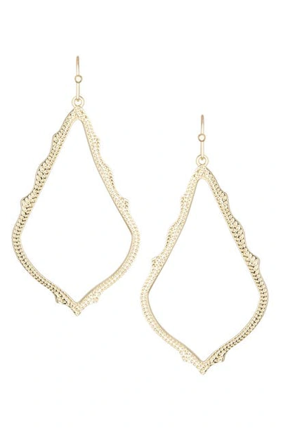 Shop Kendra Scott Sophee Textured Drop Earrings In Gold