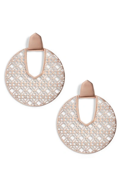 Shop Kendra Scott Diane Drop Earrings In Rose Gold Filigree