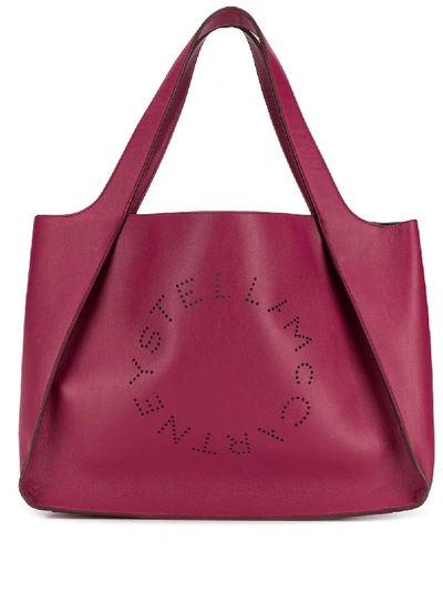 Shop Stella Mccartney Stella Logo Tote Bag - Red