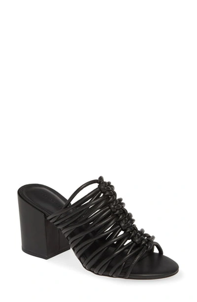 Shop Rebecca Minkoff Calanthe Slide Sandal In Black Nappa Leather