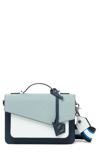 Shop Botkier Cobble Hill Leather Crossbody Bag - Blue In Ink Combo