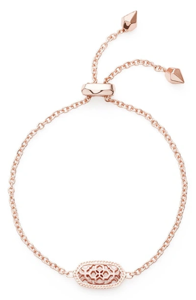 Shop Kendra Scott Elaina Bracelet In Rose Gold Filigree