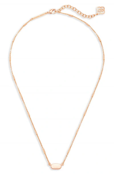 Shop Kendra Scott Fern Pendant Necklace In Rose Gold