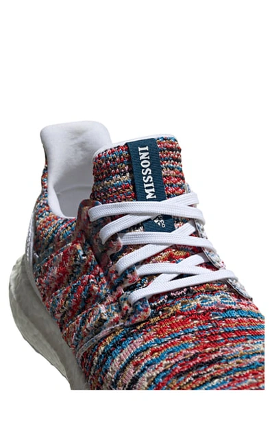 Shop Adidas X Missoni Ultraboost Clima Sneaker In White/ Shock Cyan/ Active Red