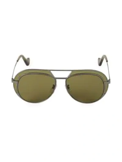 Shop Loewe Women's 57mm Browline Aviator Sunglasses In Gunmetal