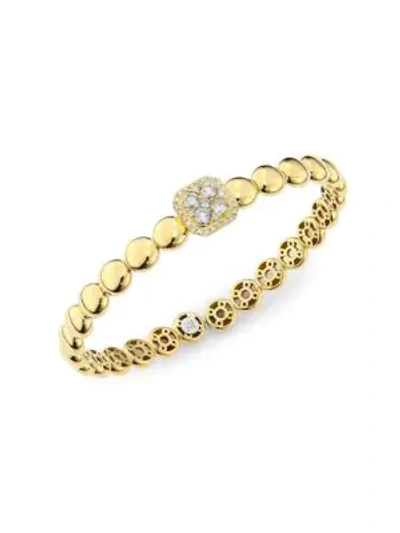 Shop Alberto Milani Via Brera 18k Gold & Diamond Bubble Cuff Bracelet