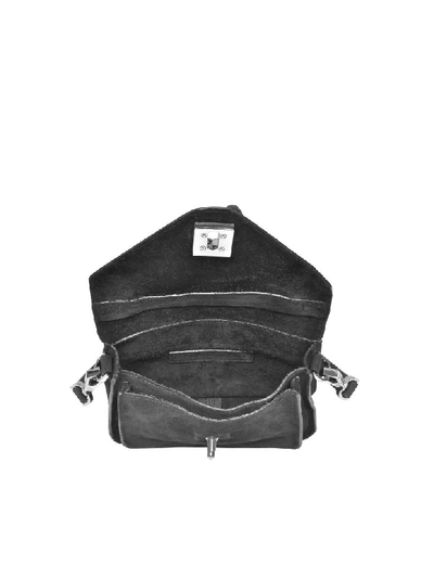 Shop Rebecca Minkoff Black Nubuck Leather Mini Darren Messenger Bag