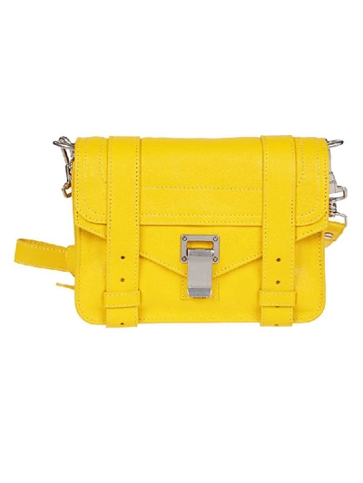 Shop Proenza Schouler Mini Ps1 Crossbody Bag In Lemon Chrome