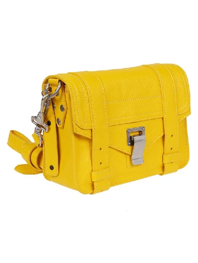 Shop Proenza Schouler Mini Ps1 Crossbody Bag In Lemon Chrome