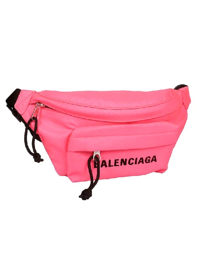 Shop Balenciaga Logo Belt Bag In Basic