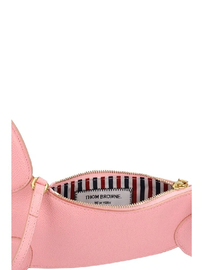 Shop Thom Browne Hector Icon Flat Clutch In Rose-pink