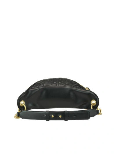 Shop Ferragamo Gancini Belt Bag In Black