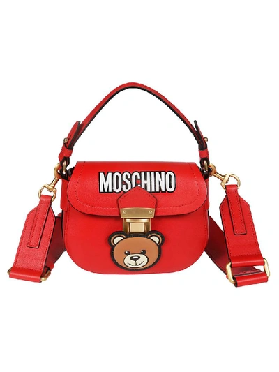 Shop Moschino Teddy Shoulder Bag In Red