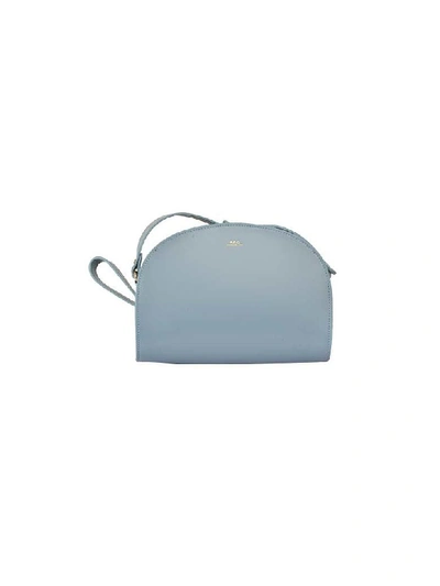 Shop Apc Demi Lune Shoulder Bag In Iaa Bleu