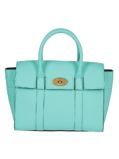 Shop Mulberry Bayswater Small Tote In Blue