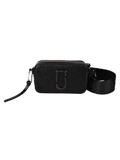 Shop Marc Jacobs Saffiano Snapshot Shoulder Bag In Black