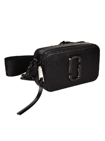 Shop Marc Jacobs Saffiano Snapshot Shoulder Bag In Black
