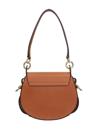 Shop Chloé Caramel Leather Small Tess Bag In Leather Color