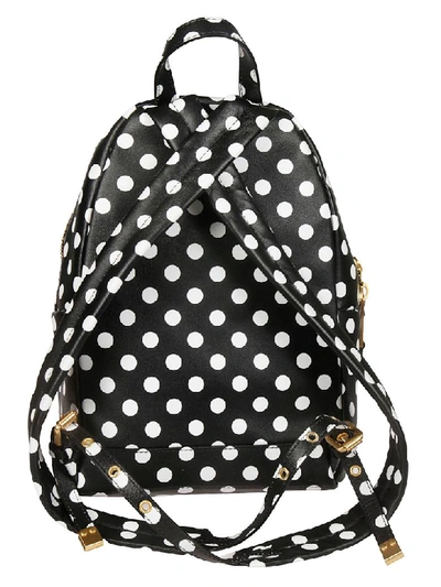 Shop Moschino Polka Dots Backpack In Black