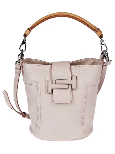 Double T Mini Bucket Bag In Pink