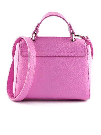 Shop Orciani Sveva Mini Fuchsia Leather Handbag In Fuxia