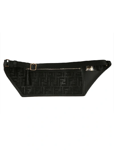 Shop Fendi Pockets Belt Bag In Nero