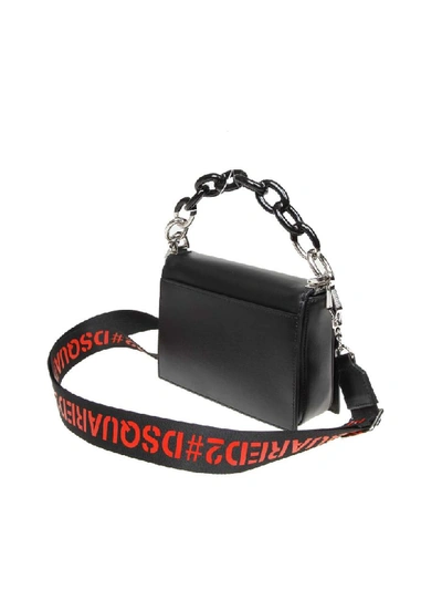 Shop Dsquared2 Hand Boss In Black Leather In Black/red