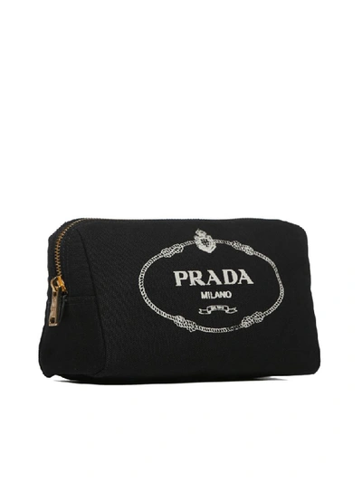 Shop Prada Cosmetic Pouch In Black