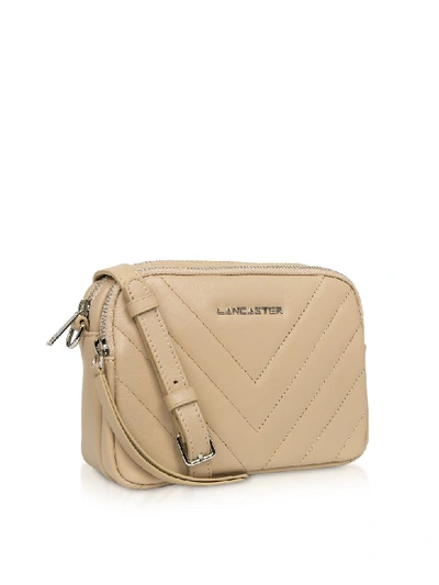 Shop Lancaster Parisienne Couture Small Crossbody Bag In Nude