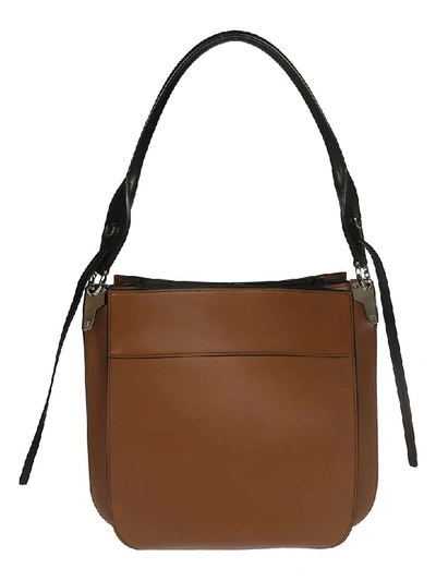 Shop Prada Margit Shoulder Bag In Brown