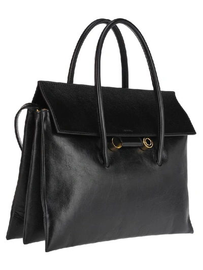 Shop Marni Caddy Tote Bag In Black