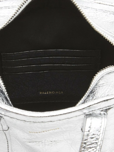 Shop Balenciaga 'bazar Xxs' Bag In Silver