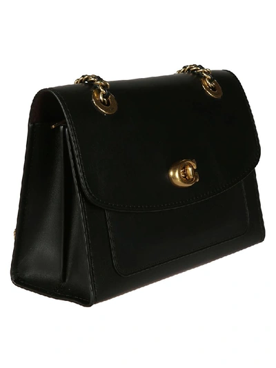 Shop Coach Parker Shoulder Bag In Black