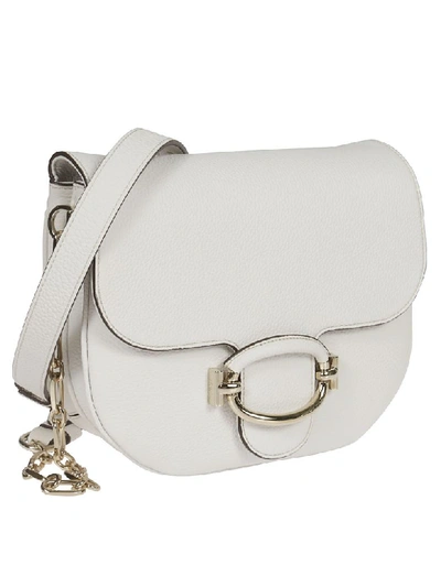 Shop Tod's Foldover Shoulder Bag In White