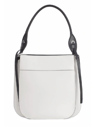 Shop Prada Margit Shoulder Bag In White Black