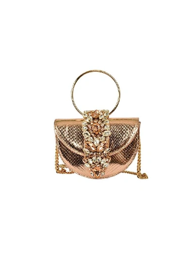 Shop Gedebe Brigitte Shoulder Bag In Gold Rose