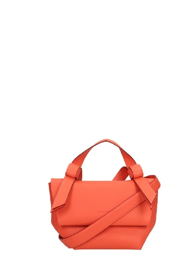 Shop Acne Studios Orange Leather Musubi Camera Bag In Red