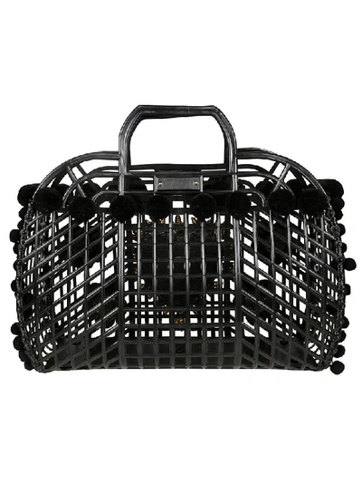 Shop Dolce & Gabbana Embellished Cage Tote In Black