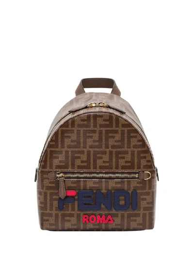 Shop Fendi Mini Backpack In Marrone