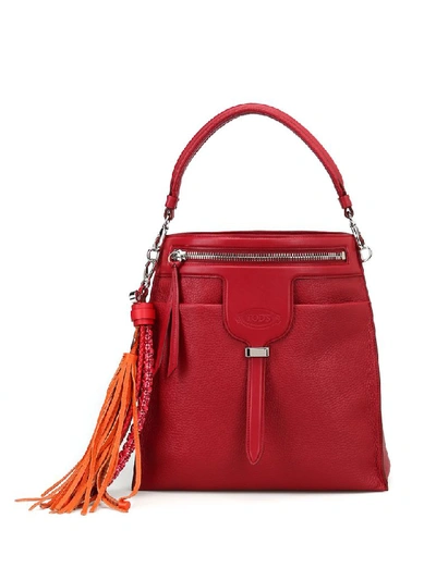 Shop Tod's Shoulder Bag In Red