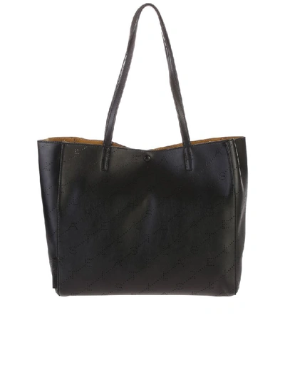 Shop Stella Mccartney Black Monogram Small Bag