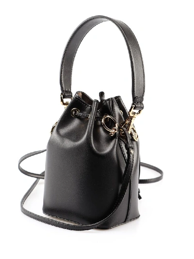 Shop Fendi Mon Tresor Mini Bucket Bag In Kur Nero