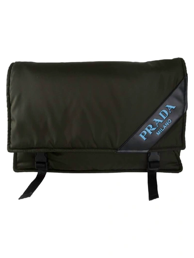 Shop Prada Shoulder Bag In Militare+nero
