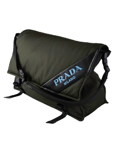 Shop Prada Shoulder Bag In Militare+nero