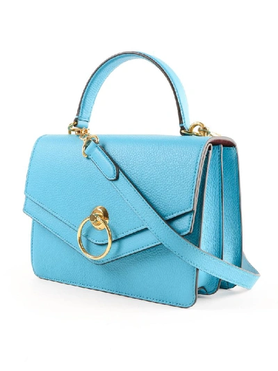 Shop Mulberry Harlow Satchel Tote In Azure