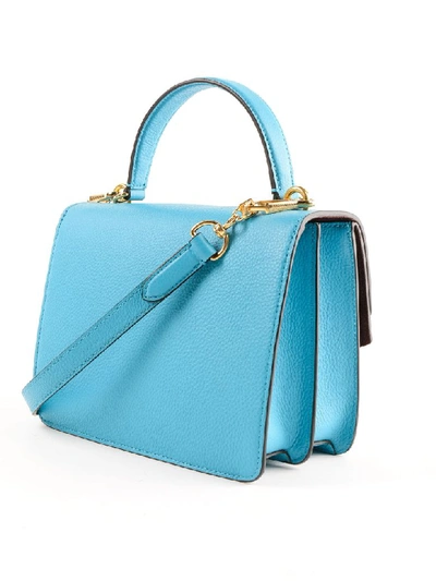 Shop Mulberry Harlow Satchel Tote In Azure